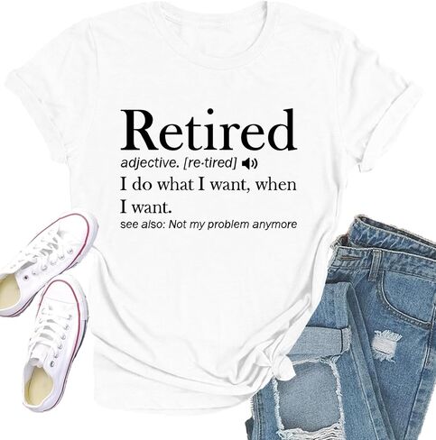 Retirement Shirts for Women Retired Teacher T-Shirt Grandma Retired Tee Tops in Saudi Arabia