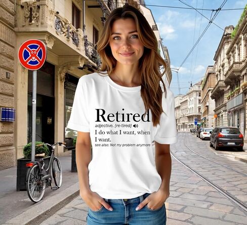 Retirement Shirts for Women Retired Teacher T-Shirt Grandma Retired Tee Tops in Saudi Arabia