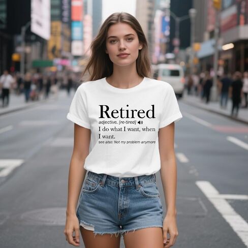 Retirement Shirts for Women Retired Teacher T-Shirt Grandma Retired Tee Tops in Saudi Arabia