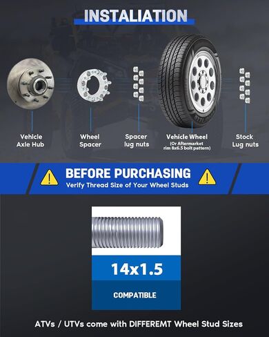 ECCPP 2PCS change bolt pattern from 8x170 to 8x6.5 Wheel Adapters Conversion 2IN for F-250 2003-2009 for F-350 2003-2009 2011-2016 for F-350 Super Duty 2003-2022(NOT FIT Stock Rims Only 8x6.5 Wheels) in Saudi Arabia