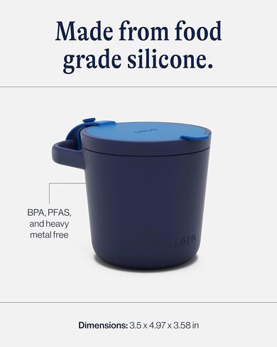Lalo Snack Cup - Mess-Free Silicone Snack Cups for Toddlers & Babies with Detachable Lid, BPA-Free Baby Snack Containers, Fits Most Stroller & Car Seat Cup Holders, Dishwasher Safe, Berry & Cream in Saudi Arabia