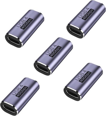 Pastall 5 Pack USB C Female to Female Adapter.Usbc Extender.USBC Coupler Supports Up to 10Gbps Data Transfer and 100W Fast Charging.Compatible with Thunderbolt 4/3 Supports 8K@60Hz Video. in Saudi Arabia