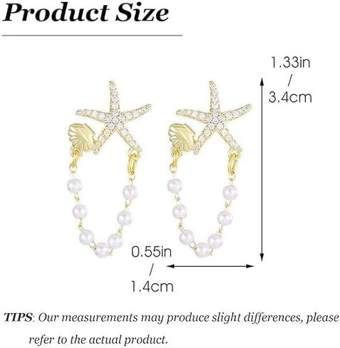 Starfish Earrings for Women Gold Seashell Shell Beach Earrings Beachy Summer Jewelry Outfits for Women Beach Fashion Vacation Essentials in Saudi Arabia