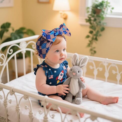 غلاف رأس الطفل المصنوع يدويًا مع أقواس ناعمة رضيع رضيع مريح القوس للبنات والفتيان حديثي الولادة ، ملحقات الشعر المطبوعة كامو الصغار. in Kuwait