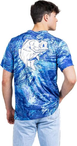 Realtree Men's Fishing Camo Sun Protection UV UPF 50+ Short Sleeve Shirts and Hoodies Running Hiking Quick Dry in Saudi Arabia