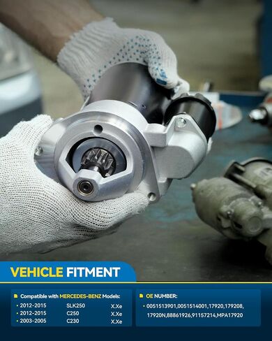 Philtop Automotive Starter متوافق مع 2013-2017 Accent/Veloster ، 2012-2014 Soul 1.6L ، 2013-2015 Rio10 Tooth for 30256n in Kuwait