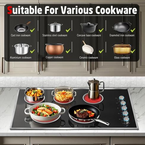 2 Burner Electric Cooktop, 12 Inch Electric Stove​ 120V 2000W Plug-in Stove Top with Timer, 9 Level Adjustment, Pause Control & Child Lock, Countertop & Built-in, Sensor Touch, Pladeca in Saudi Arabia