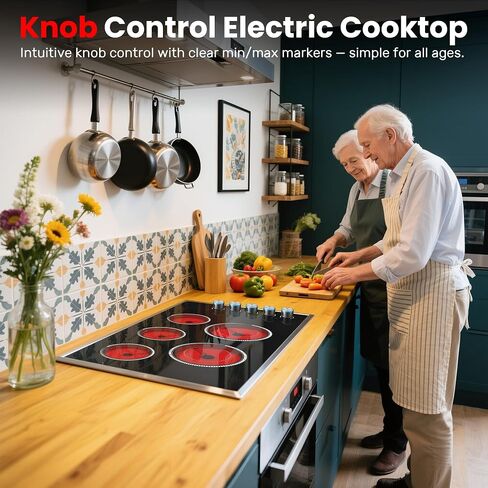 2 Burner Electric Cooktop, 12 Inch Electric Stove​ 120V 2000W Plug-in Stove Top with Timer, 9 Level Adjustment, Pause Control & Child Lock, Countertop & Built-in, Sensor Touch, Pladeca in Saudi Arabia