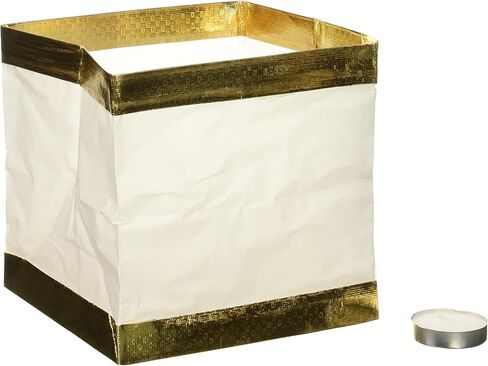 White & Gold Floating Candle Wish Lanterns - Biodegradable Memorial/Prayer/Wishing River Light in Saudi Arabia
