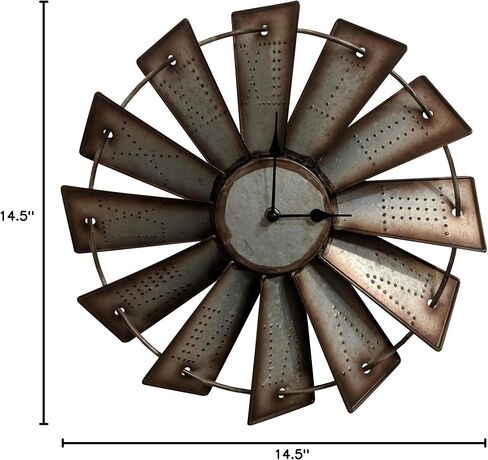 Gianna's Home Rustic Farmhouse Metal Wall Clock (14.5 ") in Saudi Arabia
