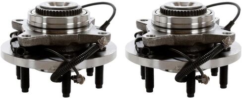 AutoShack Front Wheel Hub Bearing Pair of 2 Driver and Passenger Side Replacement for 2009-2010 Ford F-150 4.6L 5.4L V8 4WD 6-Lug HB615121PR in Saudi Arabia