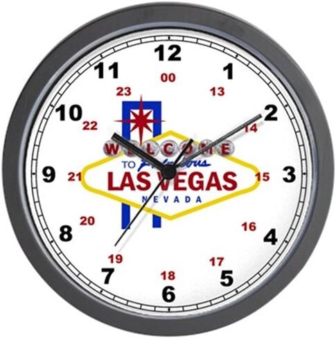 CafePress Welcome to Fabulous Las Vegas Sign 10" Wall Clock for Livingroom, Kitchen, or Office in Saudi Arabia