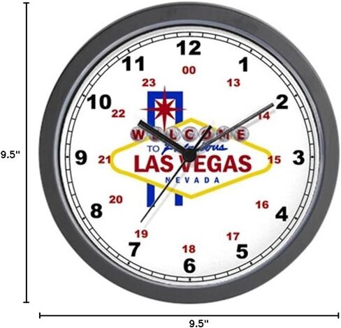 CafePress Welcome to Fabulous Las Vegas Sign 10" Wall Clock for Livingroom, Kitchen, or Office in Saudi Arabia