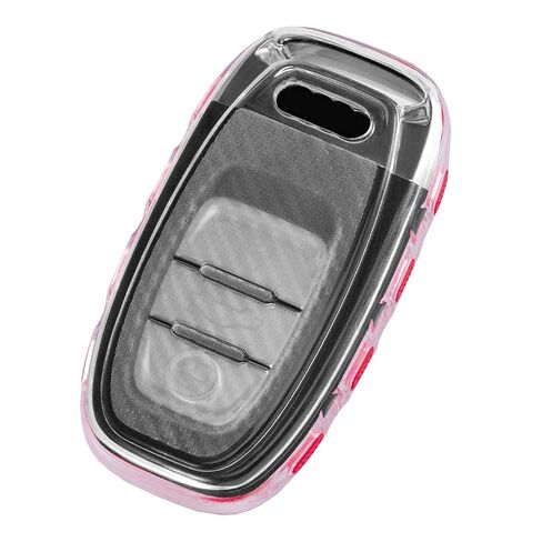 TANGSEN Smart Key Fob Case Carbon Fiber Texture TPU Green Cover Compatible with Audi A4 A5 A6 A7 A8 W12 Q5 Hybrid R8 RS5 RS7 S4 S5 S6 S7 S8 SQ5 3 4 Button Keyless Entry Remote Control Accessories in Saudi Arabia