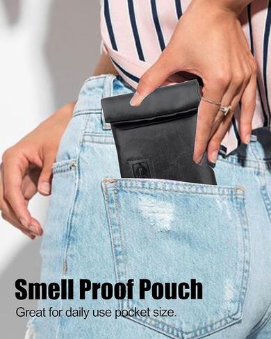 FIREDOG Smell Proof Bags, Carbon Lined Odor Proof Bag for Dog Tested 3"x6" Stash Travel Storage Pouch Pocket (Dark Red) in Kuwait