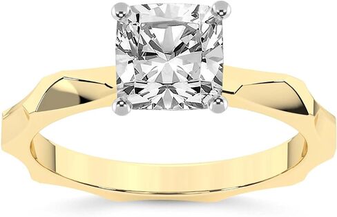 خاتم الماس الودية الماس للنساء IGI معتمد | 0.50-6 قيراط ماجنوليا الملمس Solitaire Diamond خاتم | 14K أو 18K أبيض أو أصفر أو وردي الذهب | جودة FG-VS in Kuwait