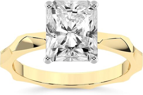خاتم الماس الودية الماس للنساء IGI معتمد | 0.50-6 قيراط ماجنوليا الملمس Solitaire Diamond خاتم | 14K أو 18K أبيض أو أصفر أو وردي الذهب | جودة FG-VS in Kuwait
