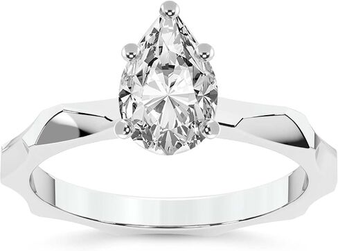 خاتم الماس الودية الماس للنساء IGI معتمد | 0.50-6 قيراط ماجنوليا الملمس Solitaire Diamond خاتم | 14K أو 18K أبيض أو أصفر أو وردي الذهب | جودة FG-VS in Kuwait