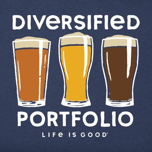Life is Good Men's Crusher Tee Diversified Portfolio, Darkest Blue in Saudi Arabia