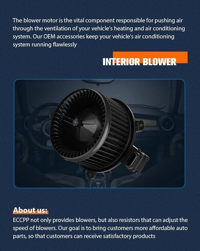 محرك منفاخ ECCPP HVAC مع قفص المعجبين A/C مناسب لعام 2017-2019 لـ Mitsubishi Outlander ، 2017-2019 لـ Mitsubishi Outlander Sport Blower Assembly Accebly Motor AC AC BLOWER in Saudi Arabia