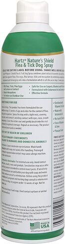 Hartz Nature’s Shield Flea & Tick Dog Shampoo Maximized Botanical Protection & Prevention with Cinnamon, Citronella & Rosemary Oils, 14 Ounces in Kuwait