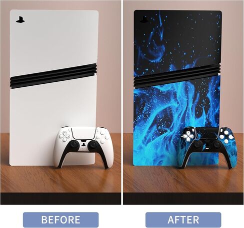 PlayVital Full Set Skin Stickers for ps5 Pro Console Digital & Disc, Vinyl Decal Wrap Accessories for ps5 Controller & Headset & Charging Station & Media Remote, Great Wave in Kuwait