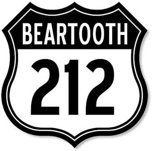Beartooth 212 Sign Shaped Sticker (Motorcycle Ride Biker Road Route Highway Sign Shaped (3 inch) in Saudi Arabia