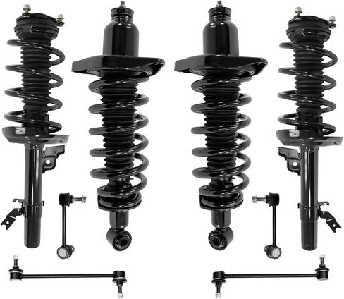 Detroit Axle - AWD 8PC KIT FOR 2016-2019 Honda Pilot 4 STRUTS مع Coil Spring Assembly 4 Sway Bar Links 2017 2018 Pronts and الخلفية البديلة in Saudi Arabia