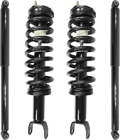 COMPLETESTRUTS - Front Complete Strut Assemblies with Coil Springs and Rear Shock Absorbers Replacement for 2006-2008 Dodge Ram 1500 4WD - Set of 4, black in Saudi Arabia