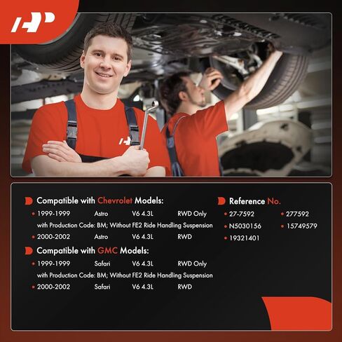 A-Premium-صندوق تروس الترجمة التوجيهية التوجيهية متوافق مع شيفروليه Astro 1999-2002 4.3L ، GMC Safari 1999-2002 4.3L ، RWD & بدون تعليق FE3 ، استبدل # 15749579 19321401 in Saudi Arabia