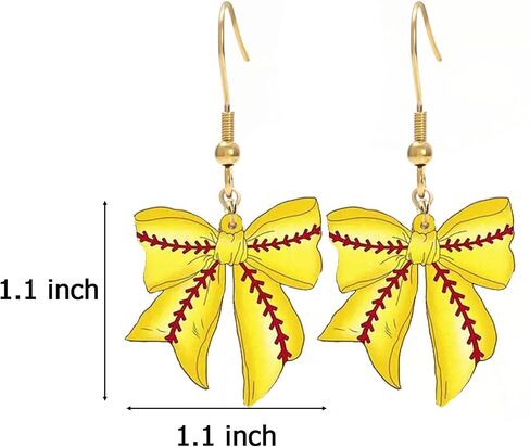 Sport Bow Earrings Football Baseball Soccer Basketball Earrings Game Day Earring for Women Jewelry in Saudi Arabia