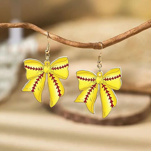 Sport Bow Earrings Football Baseball Soccer Basketball Earrings Game Day Earring for Women Jewelry in Saudi Arabia