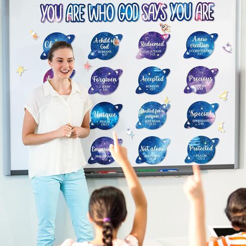 Qyeahkj Bulletin Boardin Board Decoration Greenery God يقول أنك جدار ديني ديكور ديكور أوكاليبتوس ​​اقتباس التحفيز المقتبس. in Kuwait