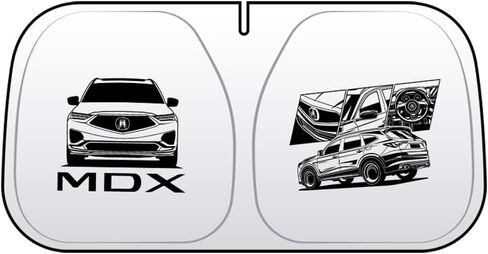 Windshield Sun Shade for Acura MDX Accessories Foldable Front Window Sun Visor Cover Blocks UV Rays & Heat Keeps Car Cool (for Acura MDX 2014-2024) in Kuwait