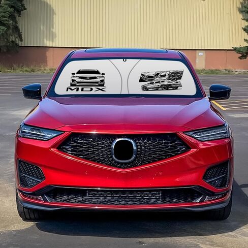 Windshield Sun Shade for Acura MDX Accessories Foldable Front Window Sun Visor Cover Blocks UV Rays & Heat Keeps Car Cool (for Acura MDX 2014-2024) in Kuwait
