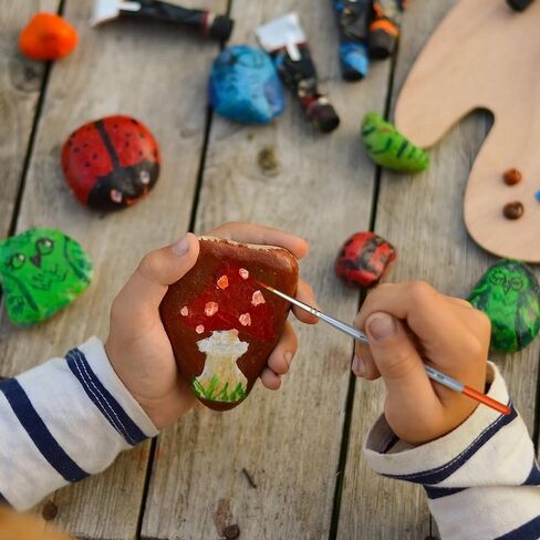 XDT#377 فرش الطلاء الدقيقة للطلاء الأكريليكي ، تفصيل الفرشاة 8 قطعة للفنانين ، فرش الطلاء الصغيرة للقماش والألوان المائية والزيت واللوحة الجسم in Kuwait