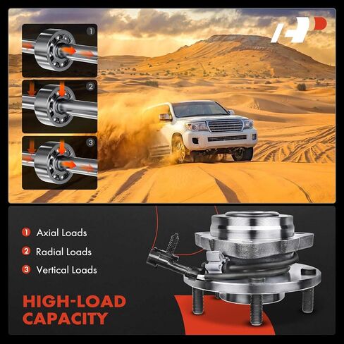 A-Premium 2 X Wheel Wheel Bearing and Hub Assembly مع ABS & 5-lug متوافق مع شيفروليه بليزر 1998-2005 ، GMC Jimmy 1998-2004 ، RWD فقط in Saudi Arabia