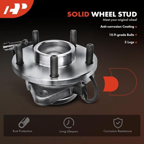 A-Premium 2 X Wheel Wheel Bearing and Hub Assembly مع ABS & 5-lug متوافق مع شيفروليه بليزر 1998-2005 ، GMC Jimmy 1998-2004 ، RWD فقط in Saudi Arabia