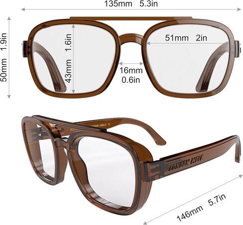 LONDON MOLE® Kennedy reading glasses | Cool square shaped aviator readers | Men’s Women’s Unisex | Spring hinges in Saudi Arabia