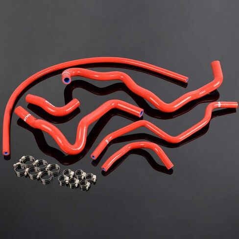 PIT66 Silicone Radiator Hose Kit,Compatible with 2001-2005 Honda Civic D17 1.7L Black with Clamps in Kuwait