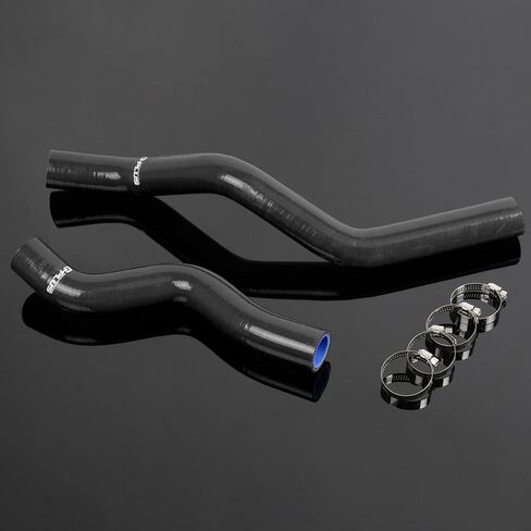PIT66 Silicone Radiator Hose Kit,Compatible with 2001-2005 Honda Civic D17 1.7L Black with Clamps in Saudi Arabia