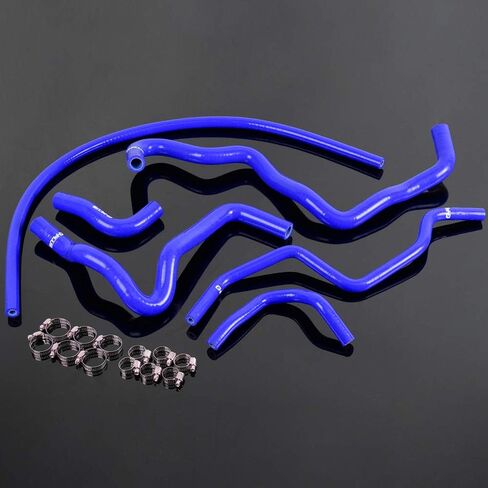 PIT66 Silicone Radiator Hose Kit,Compatible with 2001-2005 Honda Civic D17 1.7L Black with Clamps in Kuwait