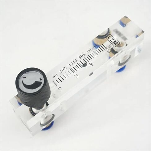 1Pcs 6-60mL/min LZM-6T Acrylic Panel Type Air Nitrogen Flowmeter Rotameter With Control Valve Push Fit 8mm OD Tube in Saudi Arabia