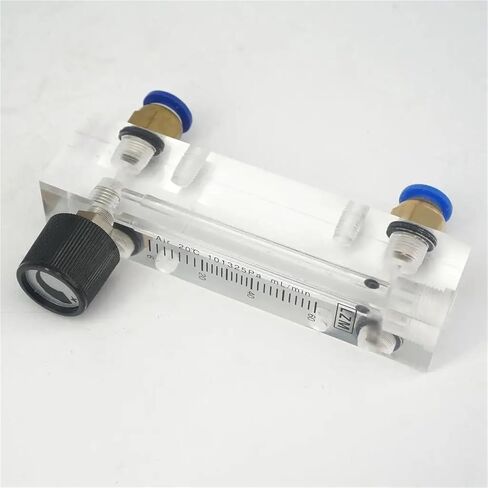 1Pcs 6-60mL/min LZM-6T Acrylic Panel Type Air Nitrogen Flowmeter Rotameter With Control Valve Push Fit 8mm OD Tube in Saudi Arabia