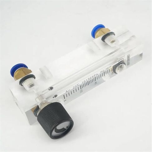 1Pcs 6-60mL/min LZM-6T Acrylic Panel Type Air Nitrogen Flowmeter Rotameter With Control Valve Push Fit 8mm OD Tube in Saudi Arabia
