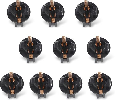 قاعدة مؤشر أداة شاكاس 10 PCS T10-V2 LED ، 0.71 "مقبس محول مصباح Light Light Light البديل القياسي ، وملحقات الإضاءة الإضافية ، لمعظم السيارات (أسود) in Kuwait