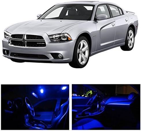 Interior LED Lights Replacement for 2011-2014 Dodge Charger Accessories Package Kit (16 Bulbs), BLUE in Saudi Arabia