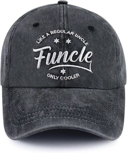 Funcle Hats for Men, Adjustable Embroidered Fun Uncle Cotton Baseball Cap in Kuwait