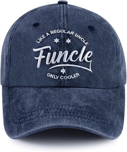 Funcle Hats for Men, Adjustable Embroidered Fun Uncle Cotton Baseball Cap in Kuwait