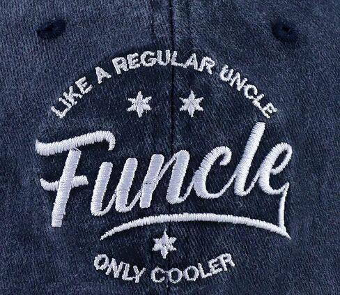 Funcle Hats for Men, Adjustable Embroidered Fun Uncle Cotton Baseball Cap in Kuwait